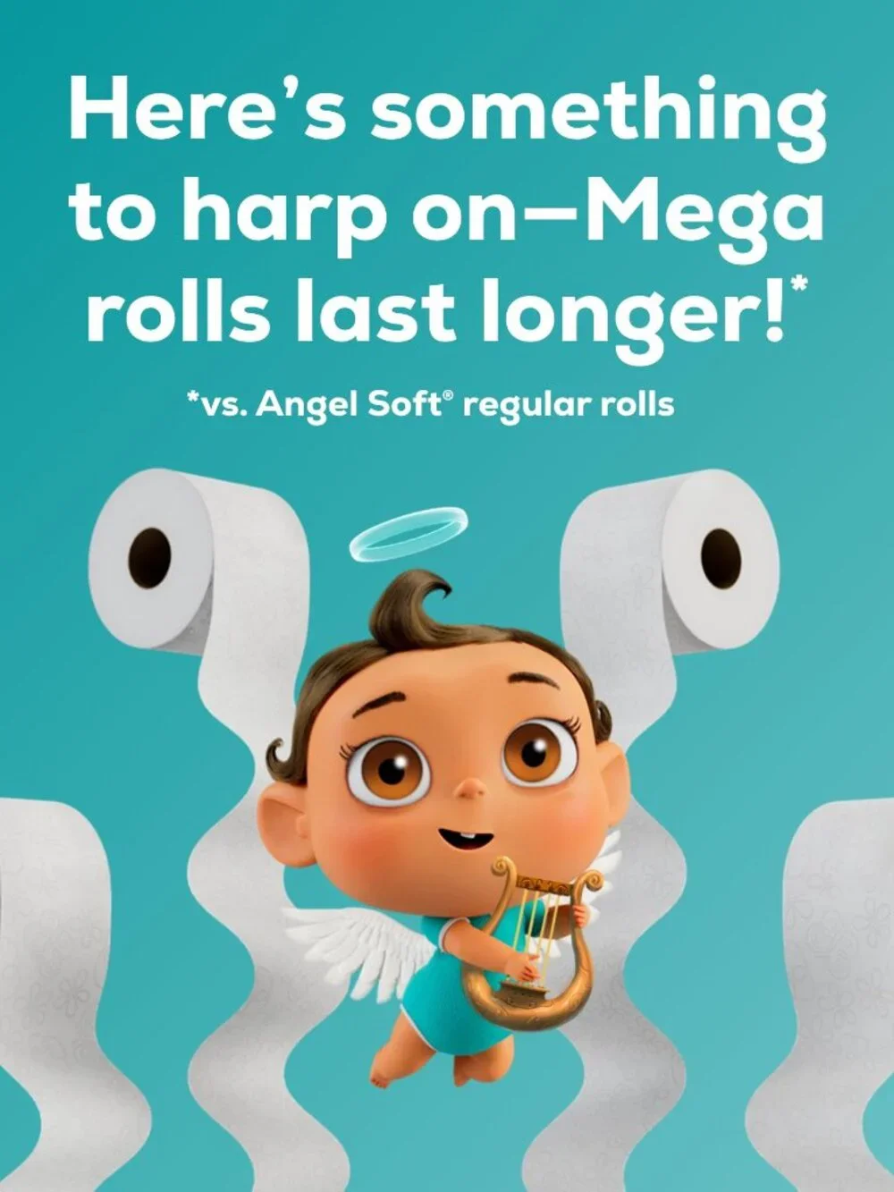 Angel Soft Toilet Paper, 8 Mega Rolls = 32 Regular Rolls, Soft and Strong Toilet